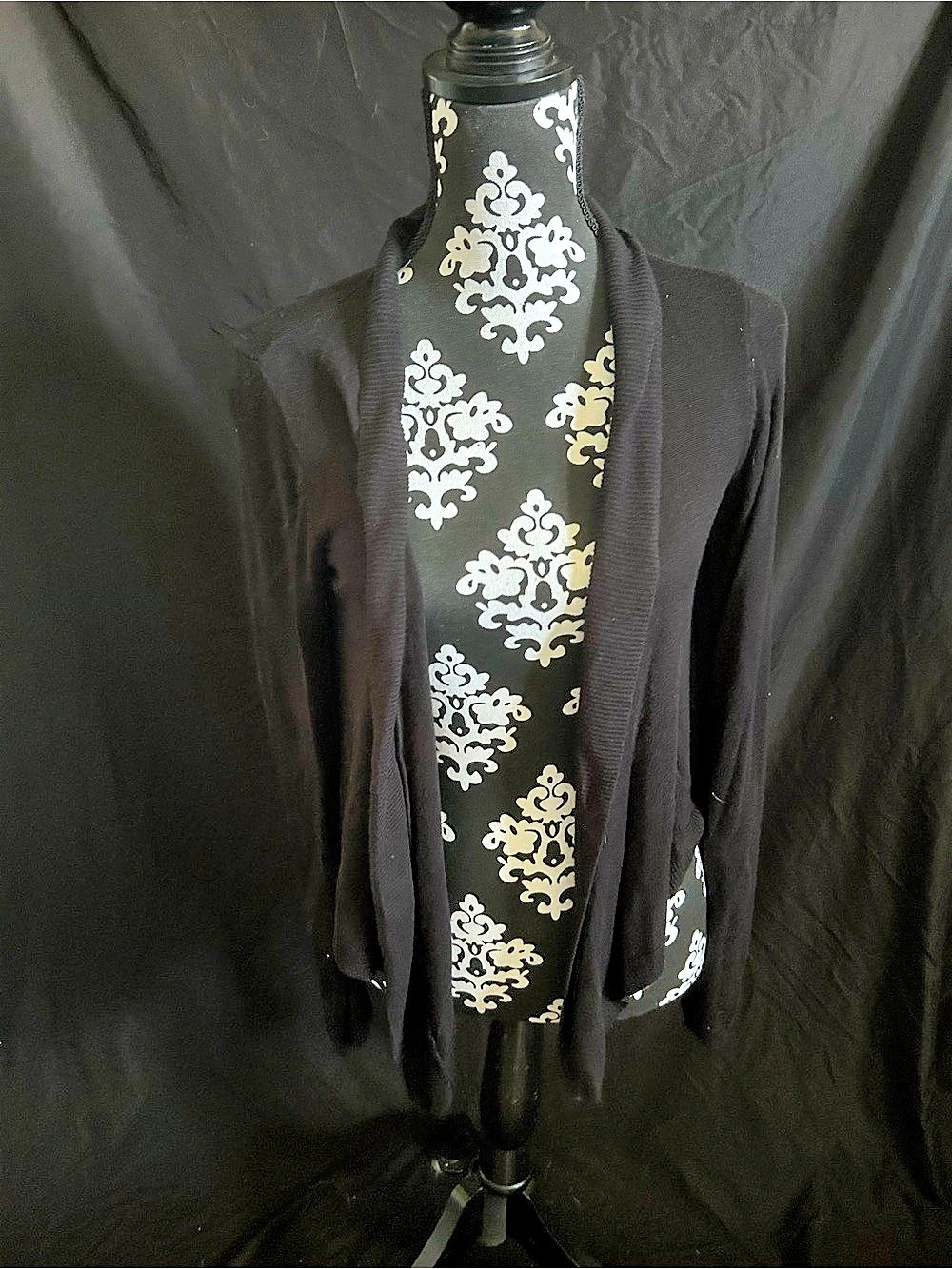 George Black Open Front Cardigan Size Small